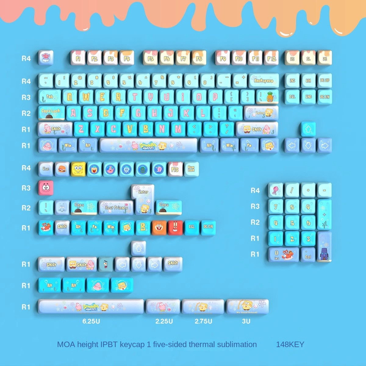 Spongebob Keycap Set