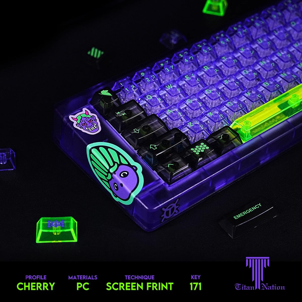 EVA-01 Transparent Keycaps