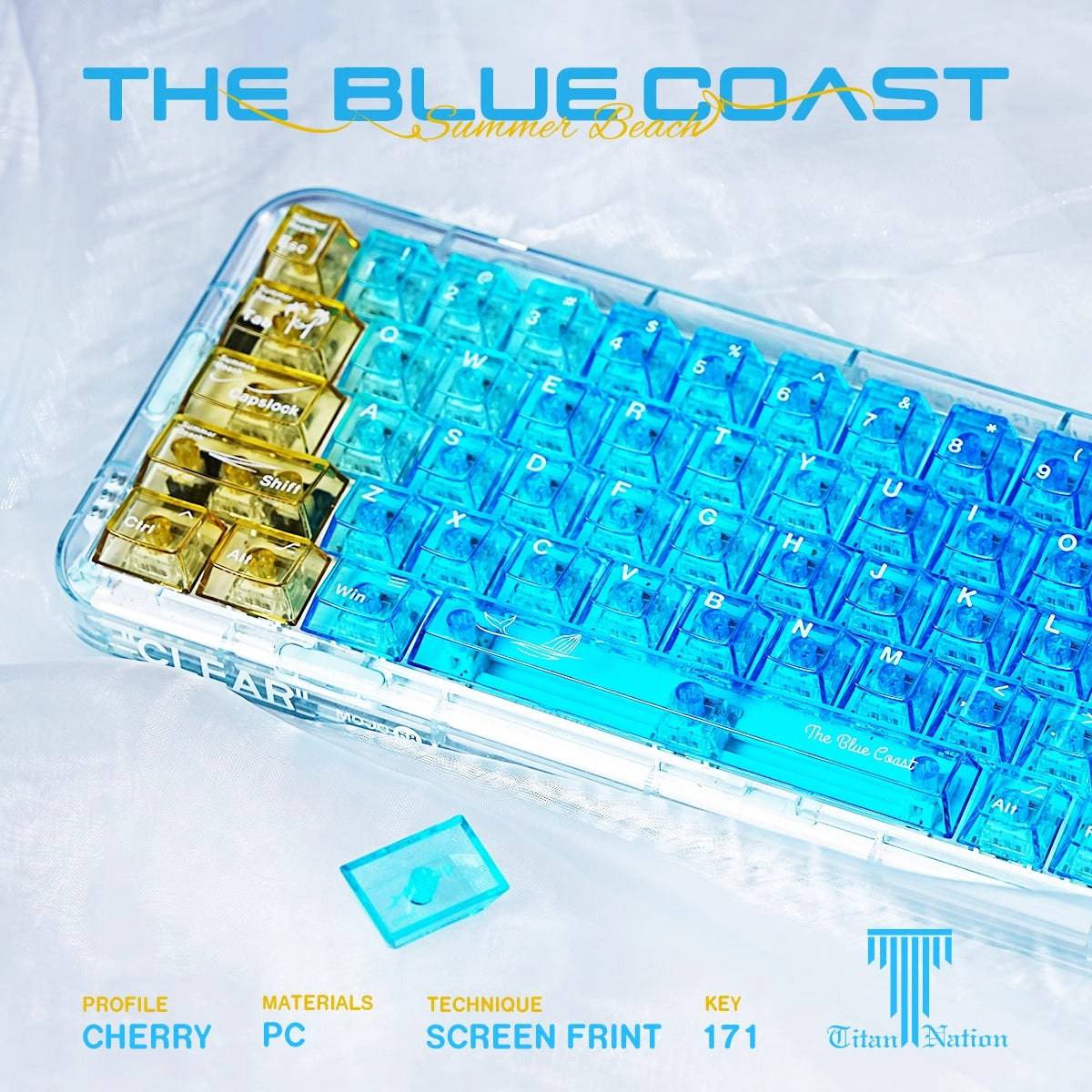 Ocean Transparent Keycaps