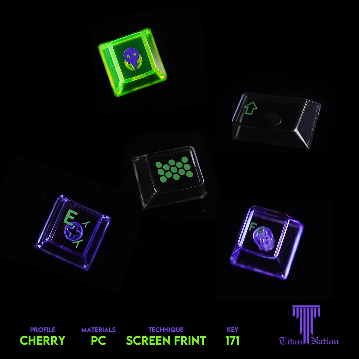 EVA-01 Transparent Keycaps