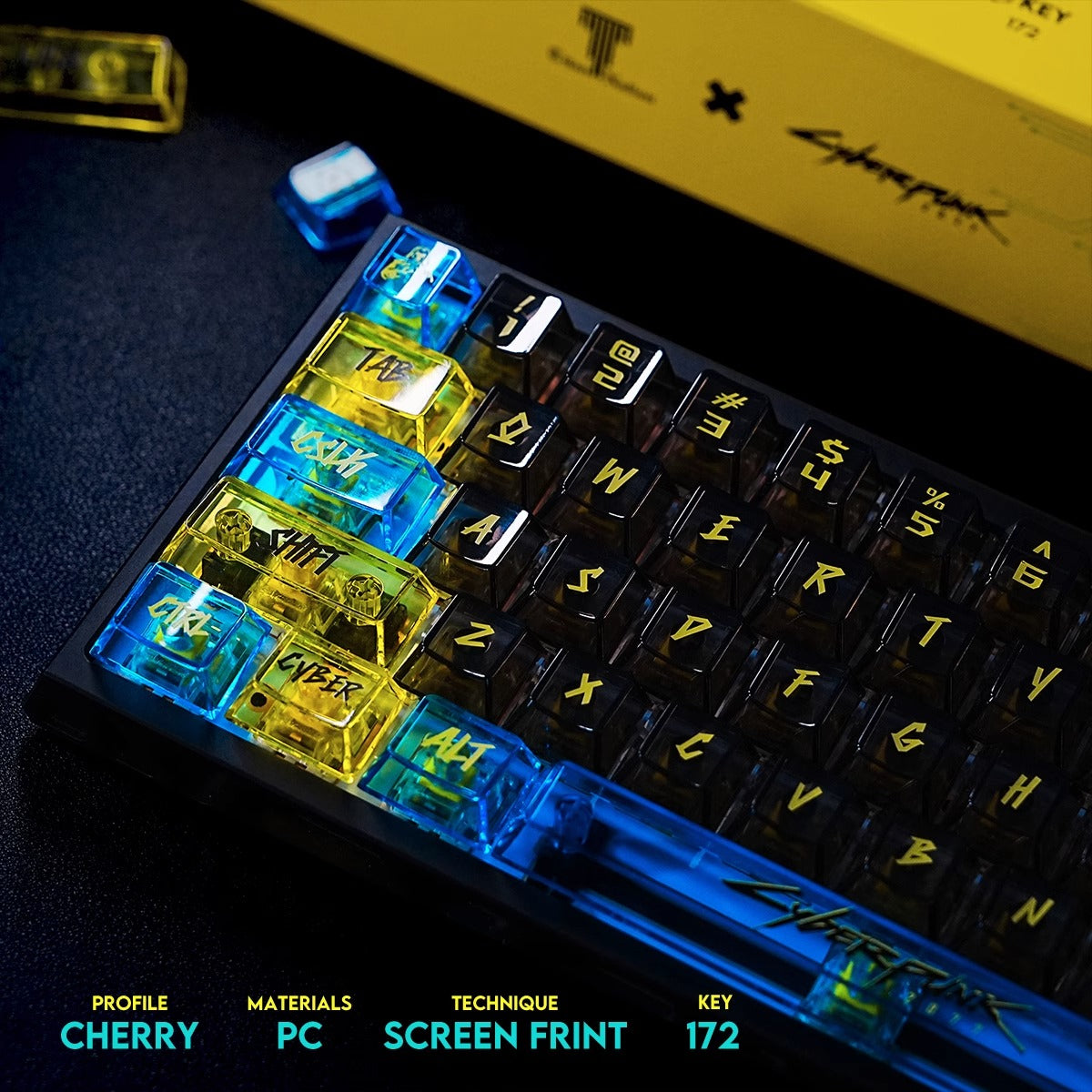 Custom Cyberpunk Keycaps Set