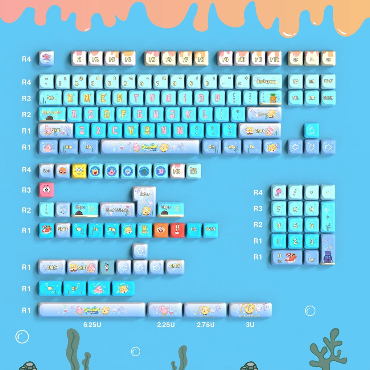 Spongebob Keycap Set