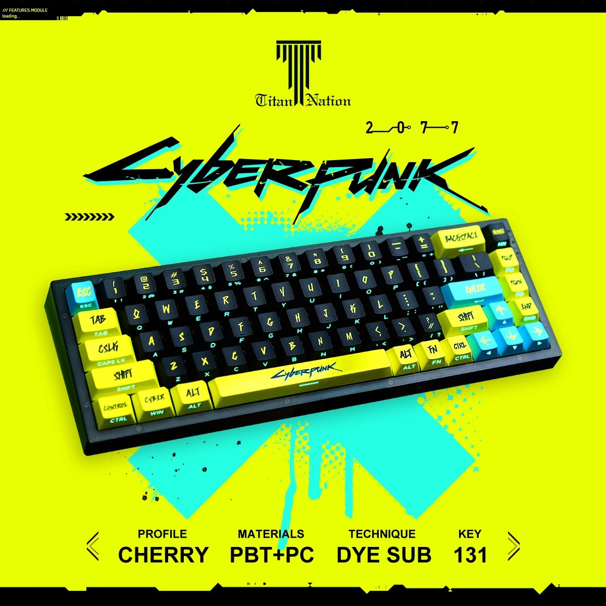 Cyberpunk Keycaps Set